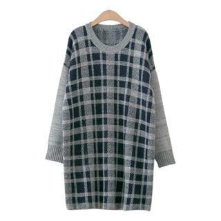 Check Knit Dress
