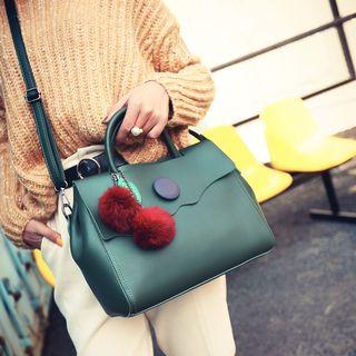 Set: Pompom Crossbody Bag + Zip Pouch