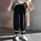 Contrast-lining Knit Harem Pants