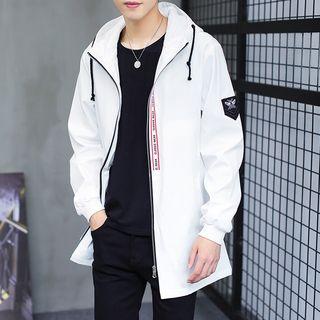 Panther Print Hooded Long Jacket