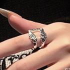 Geometry Layered Ring Silver - One Size
