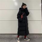Padded Zip-up Midi Coat Black - One Size