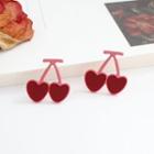 Heart Cherry Stud Earring / Clip-on Earring
