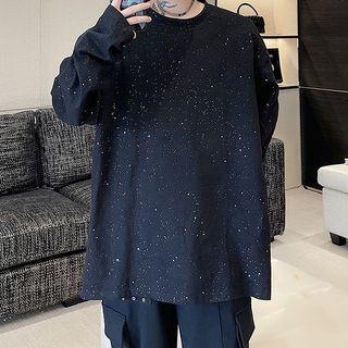 Long-sleeve Sequin T-shirt