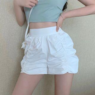 High-waist Ruched Shorts