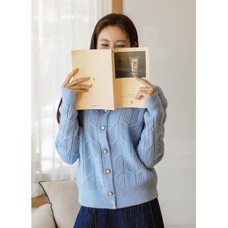 Round-neck Fluffy Cardigan