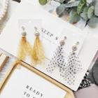 Dotted Chiffon Dangle Earring