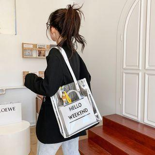 Set: Pvc Tote Bag + Lettering Pouch + Bag Charm