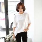 Plus Size Round-neck Long T-shirt