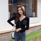Snap-button Slim-fit Hoodie