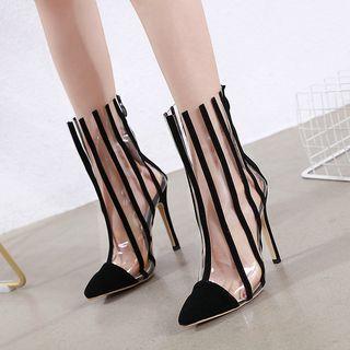 High-heel Transparent Short Boots