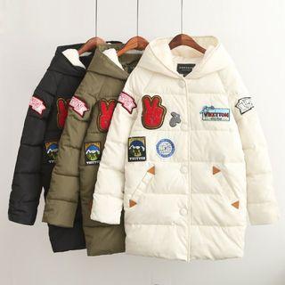 Patch Embroidered Padded Coat