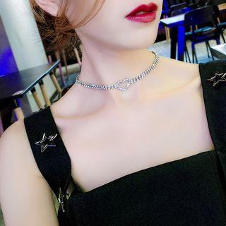 Embellished Heart Choker Embellished Heart Choker - One Size