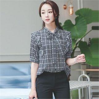 Stripe-cuff Single-buttoned Jacket