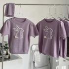 Set: Short-sleeve Rabbit Top + Arm Sleeve