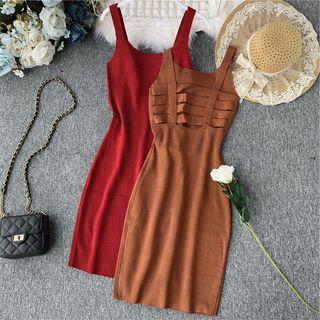 Open-back Sleeveless Knit Dress
