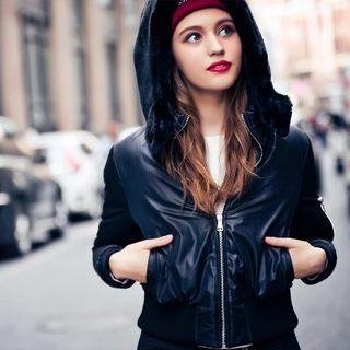 Letter Hooded Down Jacket