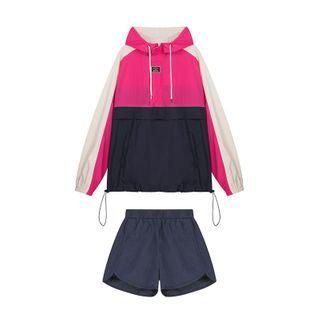 Reflective Color Block Hoodie