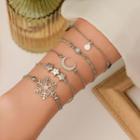 Set Of 5: Bracelet 11133 - 01 White Gold - One Size