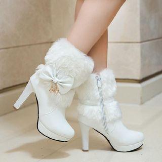 Platform High-heel Short Snow Boots