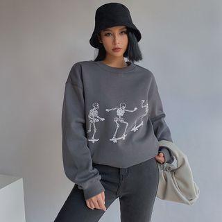 Brushed Printed Pullover