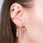 Set Of 5: Rhinestone Alloy Earring (various Designs)