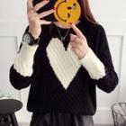 Heart Two-tone Sweater