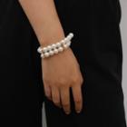 Faux Pearl Layered Bracelet 1 Pc - 0595 - Gold - One Size