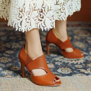 Peep-toe Stiletto Heel Sandals