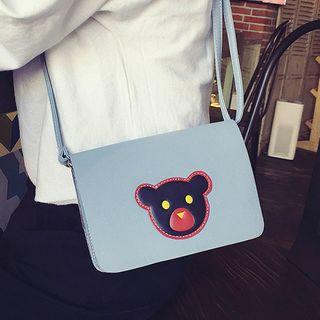 Bear Applique Shoulder Bag