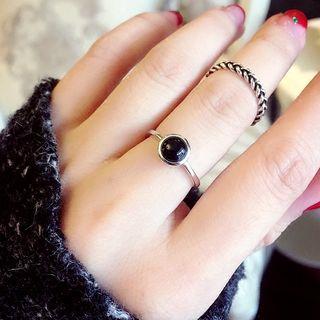 Onyx Sterling Silver Ring