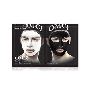 Double Dare - Omg! Man In Black Facial Mask Kit 1pc