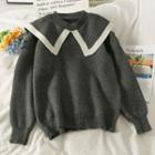 Peter Pan-collar Loose-fit Sweater