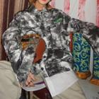 Mock Two-piece Tie-dyed Shirt