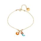 Fashion Simple Plated Gold Enamel Mermaid Shell Imitation Pearl Bracelet Golden - One Size