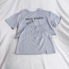Set: Short-sleeve Lettering Drawstring T-shirt + A-line Skirt
