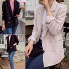Double-breasted Faux-pearl Jacket