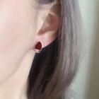 Oval Sterling Silver Earring