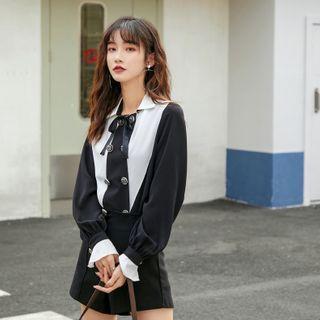 Double Breasted Two Tone Shirt