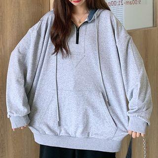 Long Sleeve Half-zip Hoodie