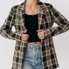 Check Print Blazer