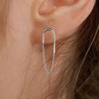 Alloy Chain Earring 1 Pair - Alloy Chain Earring - White Gold - One Size