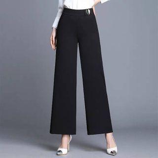 High-waist Cropped Wide-leg Pants / Skinny Pants