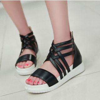 Lattice Front Sandals