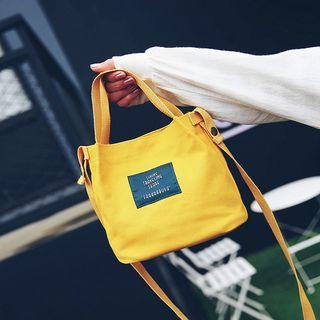 Applique Canvas Bucket Bag
