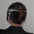 Cloud / Fringed Moonstone Alloy Hair Stick Silver - One Size