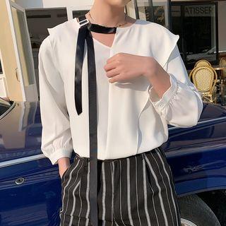 3/4-sleeve Buckled Shirt