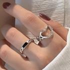 Set Of 2: Open Ring Set Of 2 - Ring - Silver - One Size