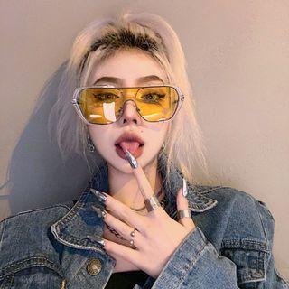 One Piece Metal Frame Sunglasses