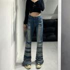 Washed High Waist Bootcut Jeans